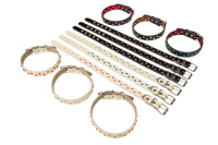 Амуниция Ошейник №20 с подкладом со стразами, ширина 20 мм., обхват шеи 34-42 см. 651