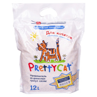 PrettyCat наполнитель древесный для котят "Wood Granules"12 л [27021]