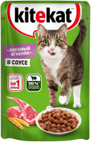 Kitekat Влажный корм для кошек Kitekat ягненок в соусе, 85 г