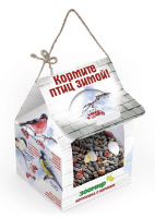 Россия Корм для уличных птиц-кормушка с кормом, 300 г.