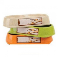 Триол Миска для животных двойная 2*0,18л. [бамбук]