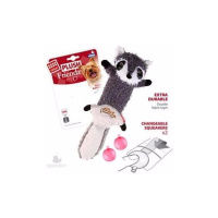 GiGwi Шкурка енота со сменными пищалками PLUSH FRIENDZ