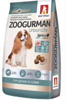 Зоогурман Urban Life, сухой корм для собак мелких и средних пород, Индейка, [уценка]