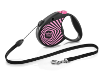 Триол Поводок-рулетка для собак Flexi Life Geometry Pink S 5м до 12кг, трос