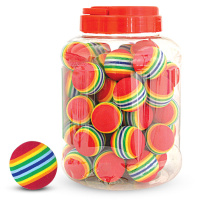 Триол Игрушка для кошек 3821 "Мячик полосатый", красный, d35 мм.