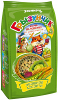 Зоомир Грызунчик 4 овощное ассорти корм-лакомство для грызунов и кроликов, 200 г.