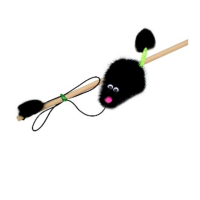 GoSi Игрушка для Собаки дразнилка Мышка из нат. Норки с хвостом трубочка с норкой