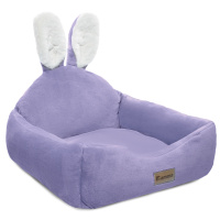 Лежанка квадратная "Зайка", сиреневая, 500*500*220мм, Gamma