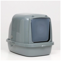 Туалет д/кошек "Айша" закрытый FIX [серый]