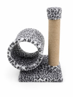 Столб с тоннелем на площадке [джут,мех] d 12 см 35*40*70 Классикъ