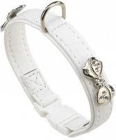 Ошейник JOY C15/28 белый, со стразами Ферпласт