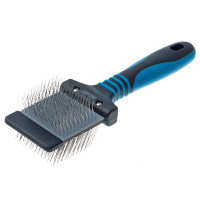 Пуходерка DeLIGHT двухсторонняя гибкая мягкий+жёсткий корд