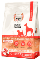 Лопай Лапой корм с телятиной и брусникой для всех пород [уценка] (0,9 кг)