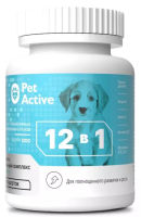 Пет Актив витаминно-минеральный комплекс 12 в 1 для щенков 100таб