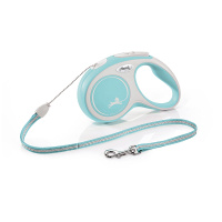 Flexi Флекси рулетка New Line Comfort S [до 12 кг] 8 м трос серый/голубой, 98043011 (S (до 12 кг))