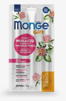 Лакомство Monge Gift Skin support для кошек "Мягкие палочки" со свежей треской и красным клевером для здоровой кожи 15 г