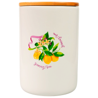 Бокс Mr.Kranch керамический для хранения корма для собак Лимоны из Прованса 1900 мл белый