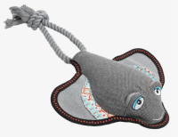 Игрушка для собак мягкая "Скат с веревкой", 250/420мм, Triol