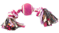 Игрушка MINI DOGS для собак мелких пород "Веревка, 2 узла и мяч", d38/200мм