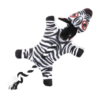 Triol Игрушка мягкая шуршащая для собак "Зебра с веревкой", 380/450мм