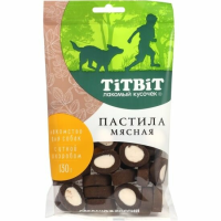 Титбит Пастила мясная с уткой и кэробом Лакомство для собак 130г