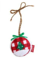 Игрушка для кошек Елочный шарик с кошачьей мятой 6 см, серия X-mas TALES , GiGw