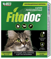 АВЗ Fitodoc Капли д/кошек репеллентные 1пипетка*0,5мл (до 10кг 0,5 мл)