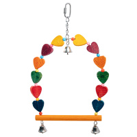 Триол Игрушка для птиц "Качели с сердечками", 275/360*185 мм.