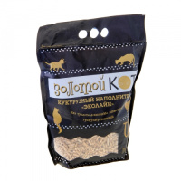 Золотой кот Кукурузный наполнитель «эколайн» для животных гранулированный, 4 л.