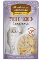 Деревенские лакомства пауч д/кТунец/лосось в нежн желе70г