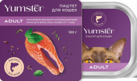 Yumster [Ямстер] паштет для взрослых кошек с Лососем, 100 г ламистер