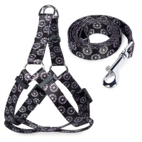 Триол Комплект шлейка и поводок нейлоновый "Графит" XS, 10*260-350 мм.; 10*1200 мм.