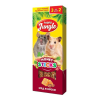 Happy Jungle Палочки для мелких грызунов, мед и орехи, 3 шт. 90 г.
