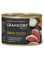 GRANDORF FRESH Консервы для собак Паштет из утки с бататом и цветной капустой 200 г