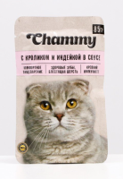 Chammy АКЦИЯ Влажный корм для кошек, с кроликом и индейкой в соусе, 85 г.