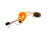 GoSi Игрушка для Собаки дразнилка Лиса L рыжая с хвостом трубочка с кисточкой из Меха