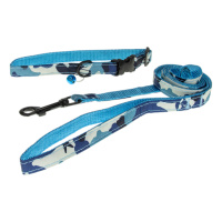 Комплект Ошейник 15 мм*40 см с поводком 120 см "Аква" синий 2181-05 Пет лайн