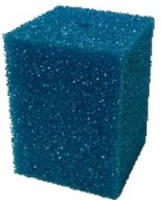 Акв. Губка прямоугольная крупнопористая СИНЯЯ Турбо №10, 10х10х14 см