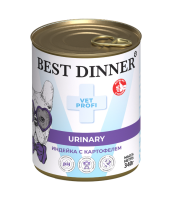 Best Dinner Vet Profi Urinary корм для собак и щенков с 2 мес. при струвитном уролитиазе индейка с картофелем консервы (340 гр)