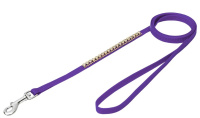 Поводок со стразами, 10 мм * 1,2 м ФИОЛЕТОВЫЙ