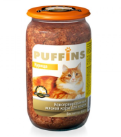 PUFFINS консервы для кошек [курица], 650 г. [уценка]