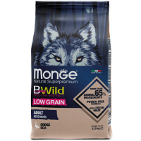 Monge Dog BWild LOW GRAIN низкозерновой корм из мяса гуся для взрослых собак всех пород (2,5 кг)