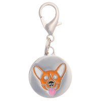 Адресник круглый средний "Вельш-корги" круглый 20 мм, с местом для гравировки 19019 Пет Лайн