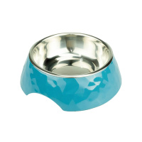 SuperDesign миска на меламиновой подставке Ромбы 160 мл голубая