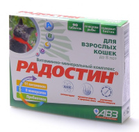 Агроветзащита Радостин добавка витаминно-минеральная для кошек до 8 лет 90таблеток