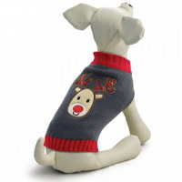 Свитер "Олененок" M, серый, размер 30см