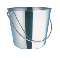 Ведро Mr.Kranch из нержавеющей стали с креплением для клеток и вольеров 6,8 л