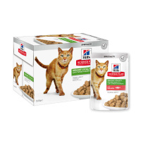 Hills Science Plan Senior Vitality влажный корм для пожилых кошек с лососем, в паучах - 85 г
