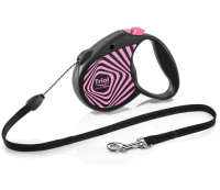 Триол Поводок-рулетка для собак Flexi Life Geometry Pink S 5м до 12кг, трос