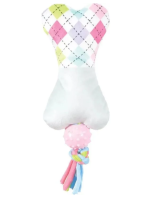 ZOLUX, Плюшевая игрушка с пищалкой "Стильная кость" серая, 18.5 см